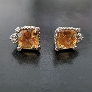 Judith Ripka Diamonique Sterling Silver Earrings